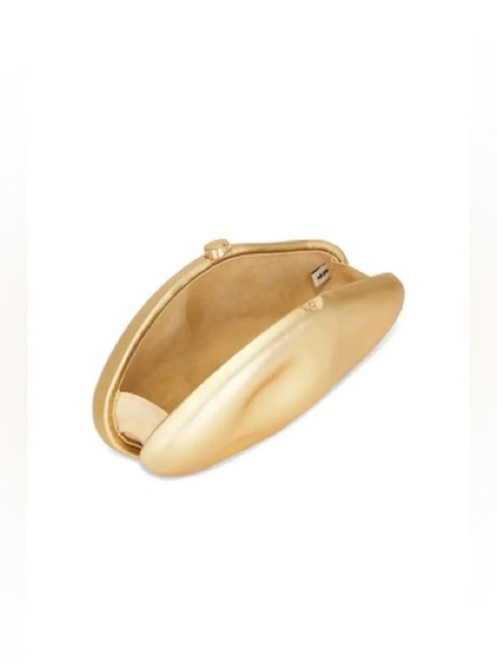 Cult Gaia The Caldera Clutch in Matte Brass